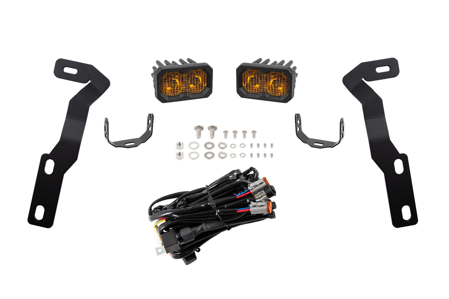 C2 2.0 LED Ditch Light Kit for 2016-2023 Toyota Tacoma Sport Yellow Combo