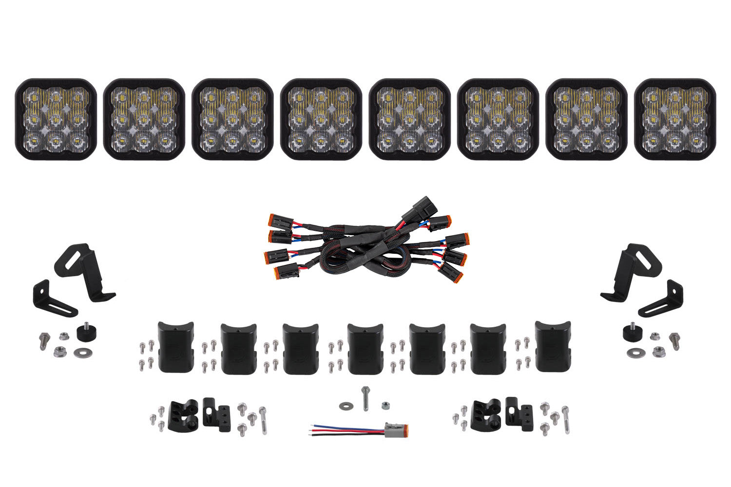 SS5 Pro Universal CrossLink 8-Pod Lightbar White Driving