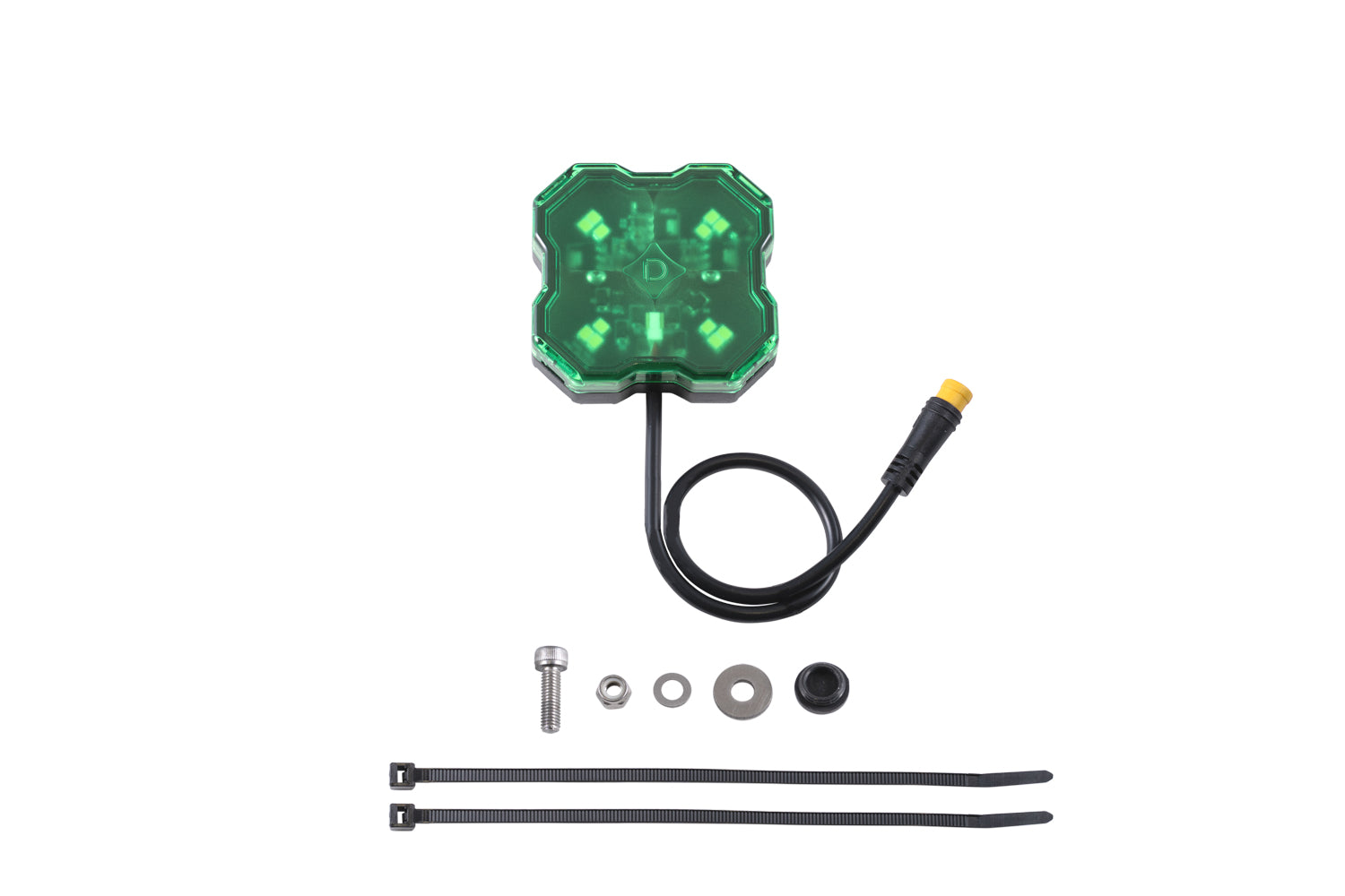 Stage Series Single-Color LED Rock Light Green M8 (one)