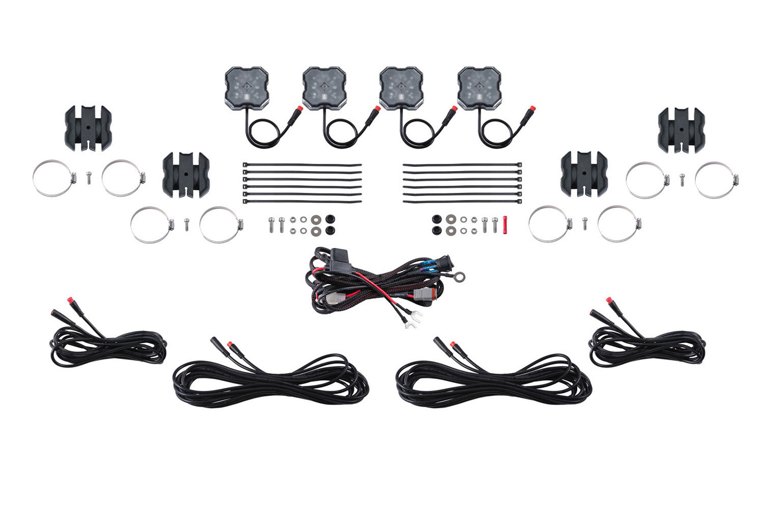Stage Series SXS Rock Light Installer Kit  RGBW M8 (4-pack)
