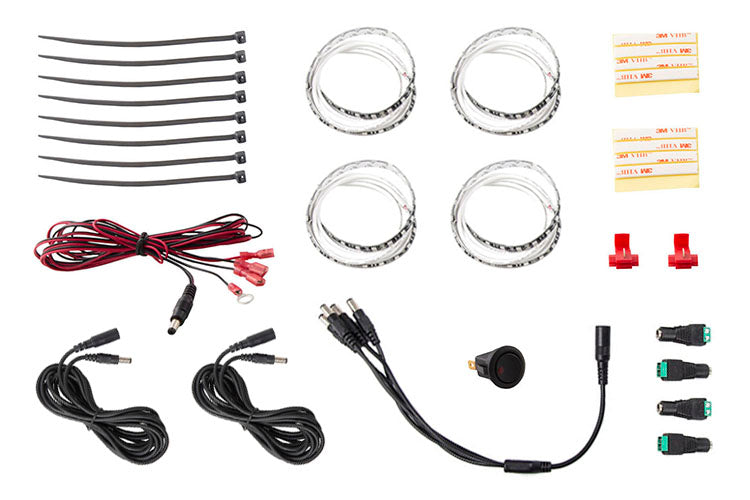 Red LED Footwell Kit 4pc
