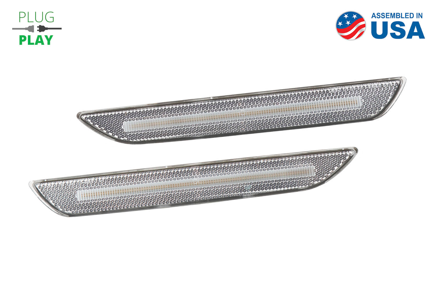 LED Sidemarkers for 2015-2023 EU/AU Ford Mustang  Clear (pair)