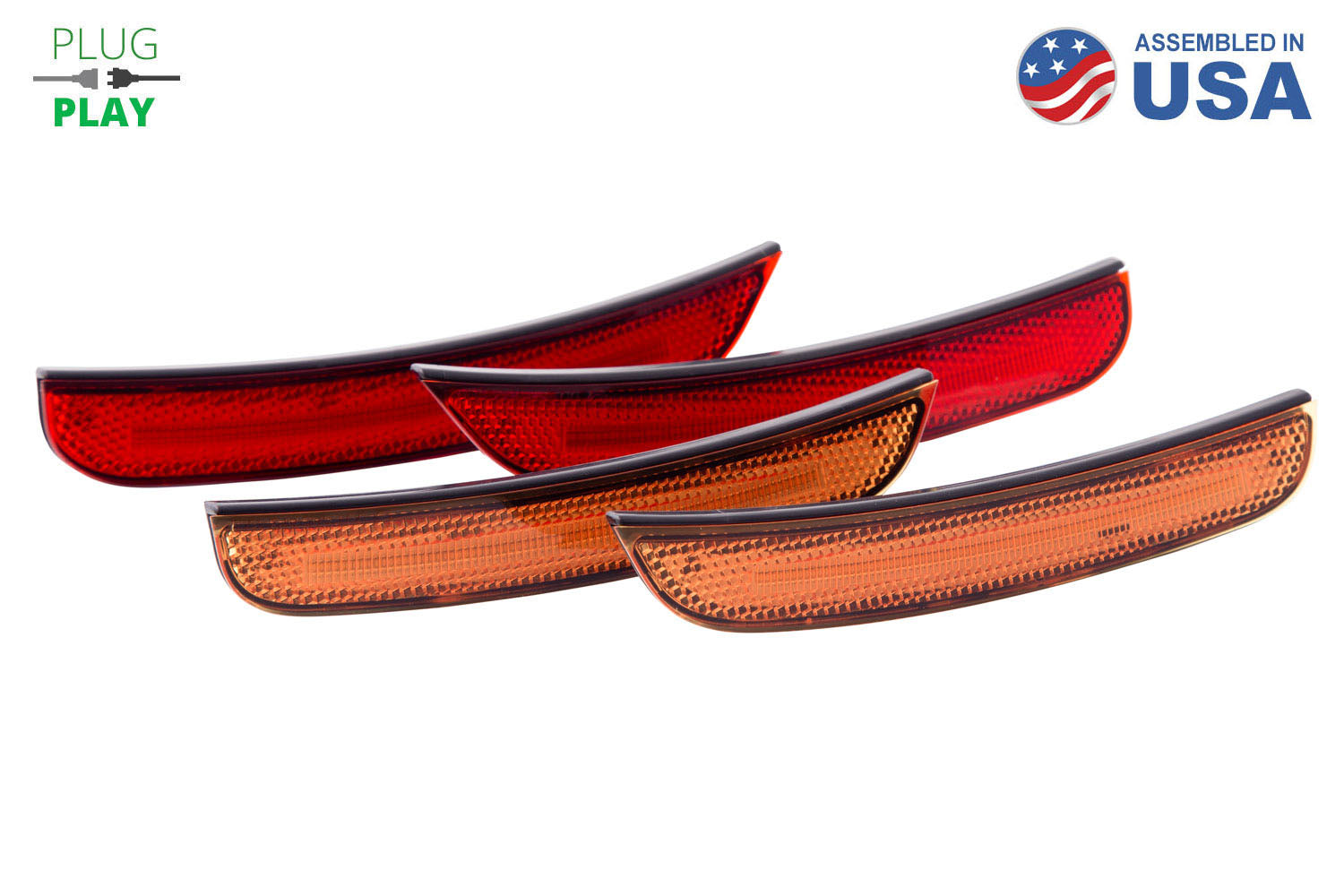 LED Sidemarkers for 2015-2023 Dodge Charger  Amber/Red (set)
