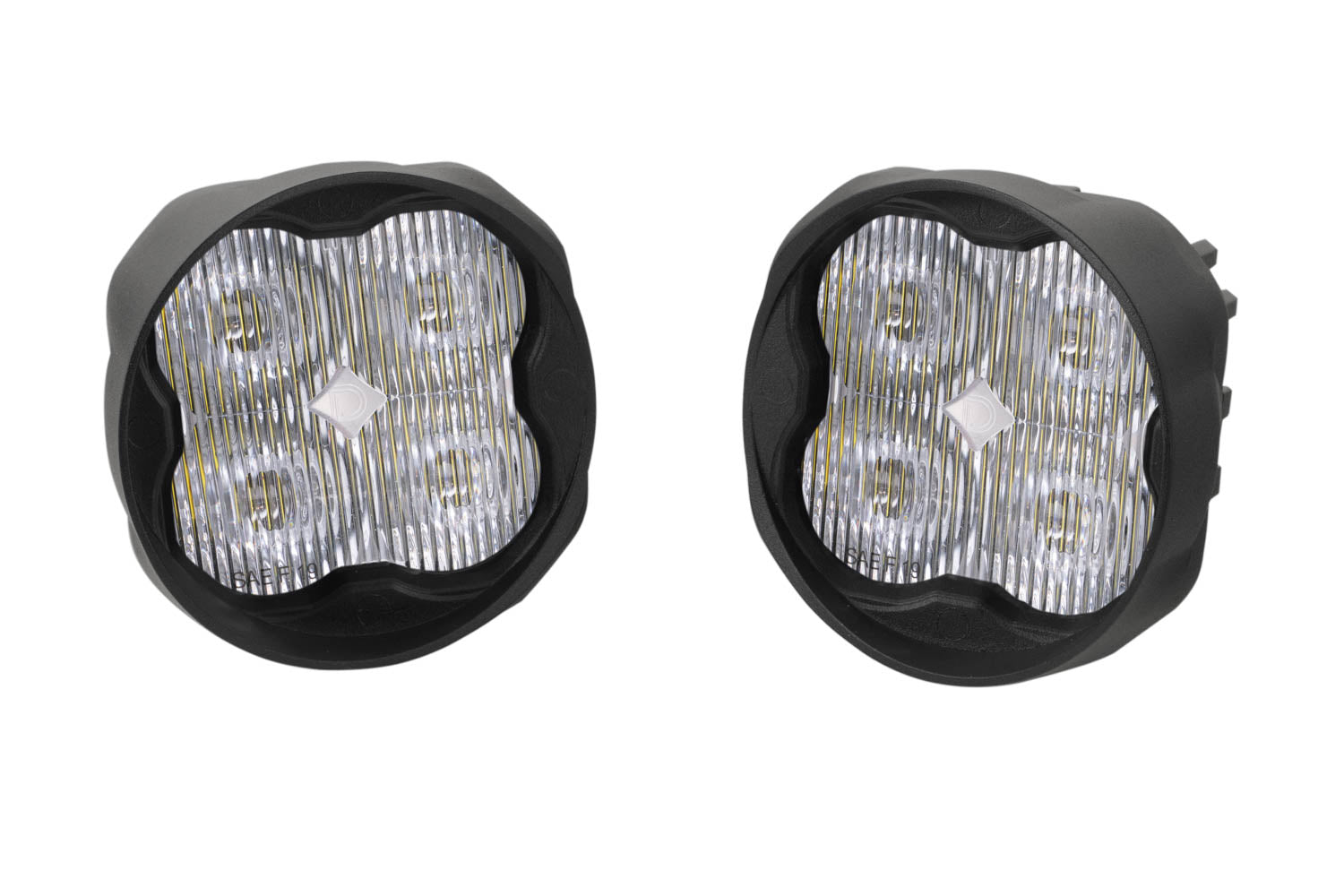 SS3 Pro ABL White SAE Fog Angled - No Brackets (pair)