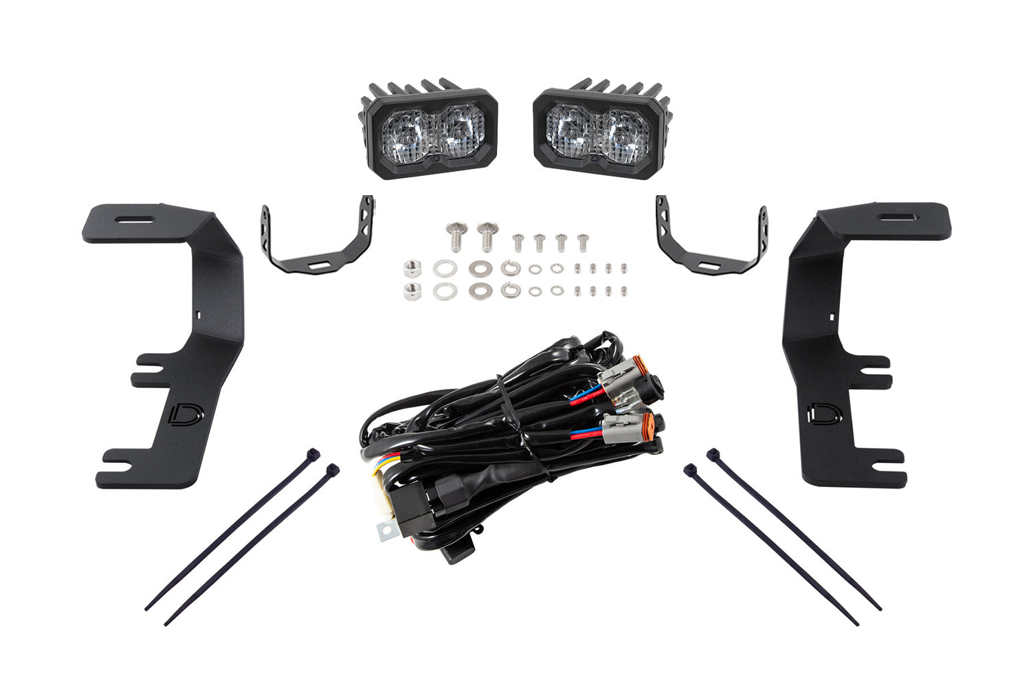 C2 2.0 LED Ditch Light Kit for 2014-2019 Silverado/Sierra Sport White Combo/Driving