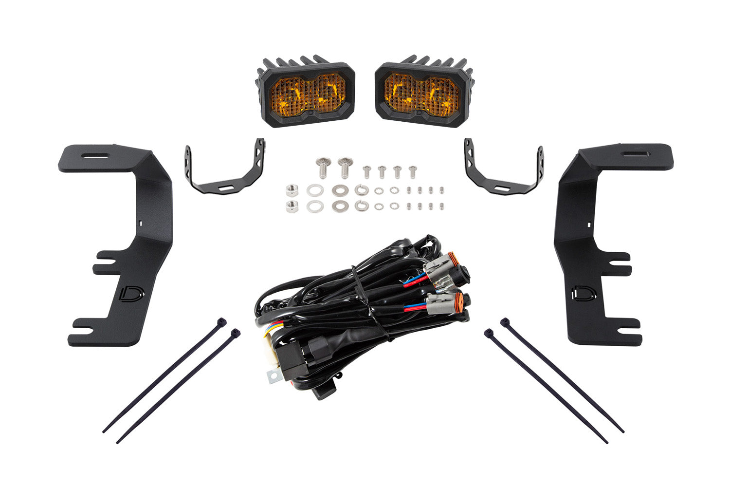 C2 2.0 LED Ditch Light Kit for 2014-2019 Silverado/Sierra  Pro Yellow Combo