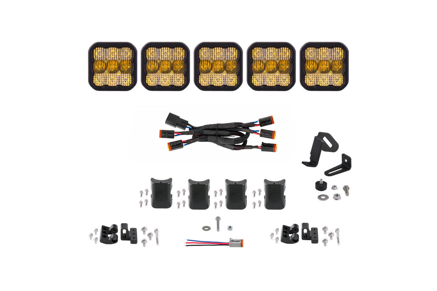 SS5 Sport Universal CrossLink 5-Pod Lightbar Yellow Combo