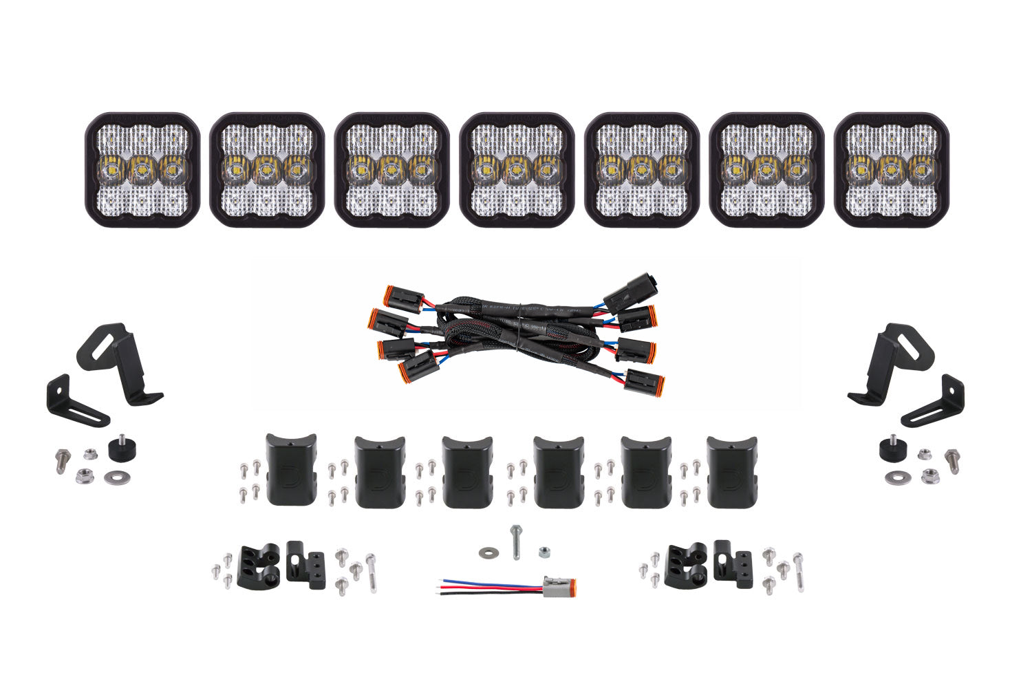 SS5 Sport Universal CrossLink 7-Pod Lightbar White Combo