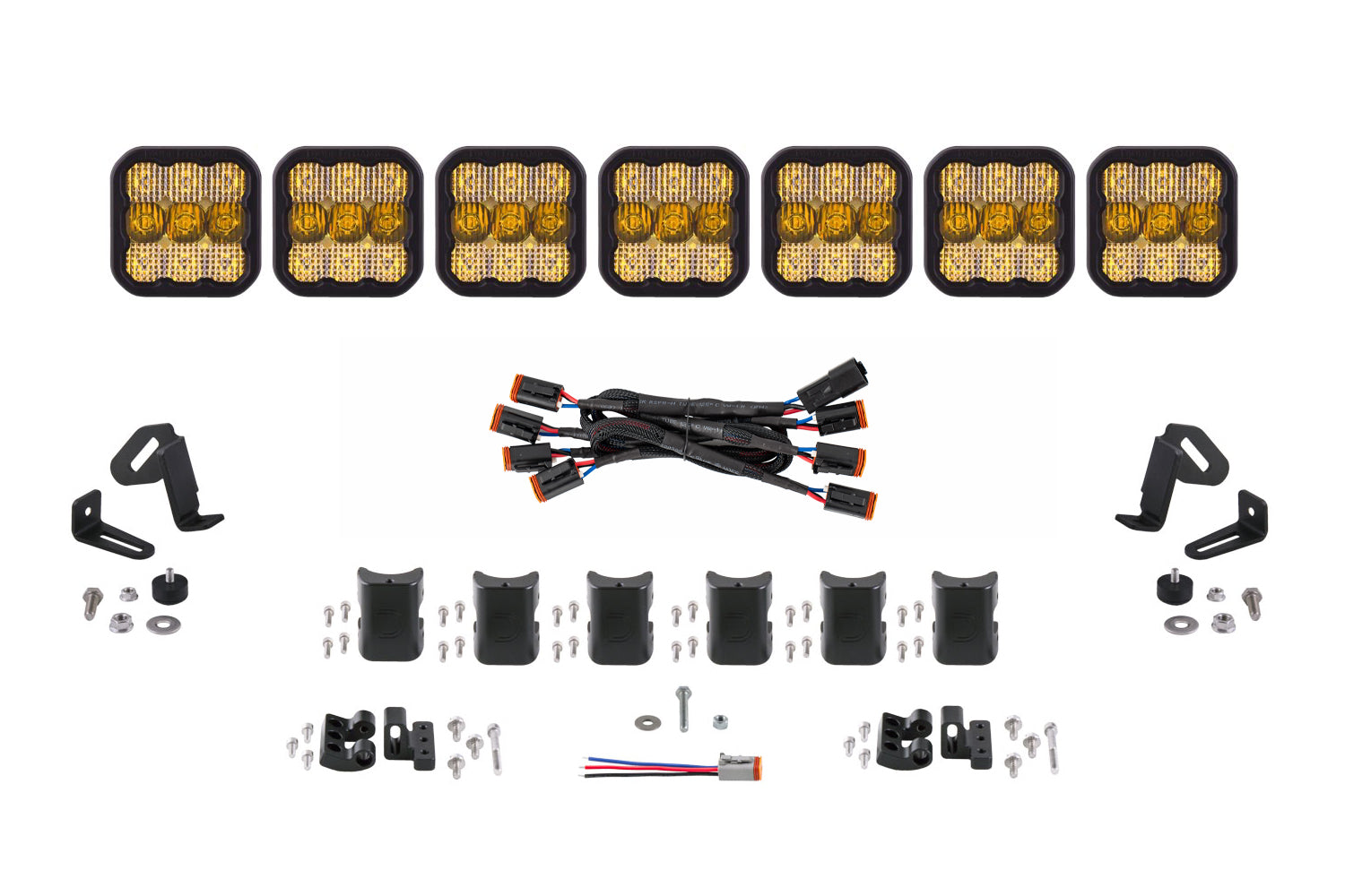 SS5 Sport Universal CrossLink 7-Pod Lightbar Yellow Combo