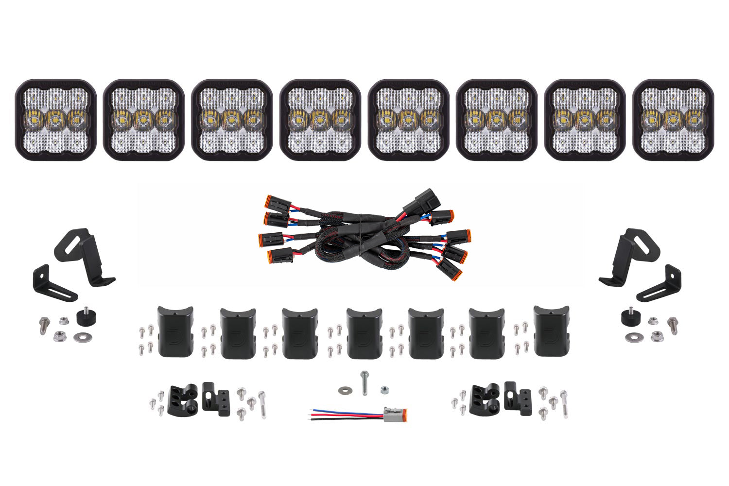 SS5 Sport Universal CrossLink 8-Pod Lightbar White Combo