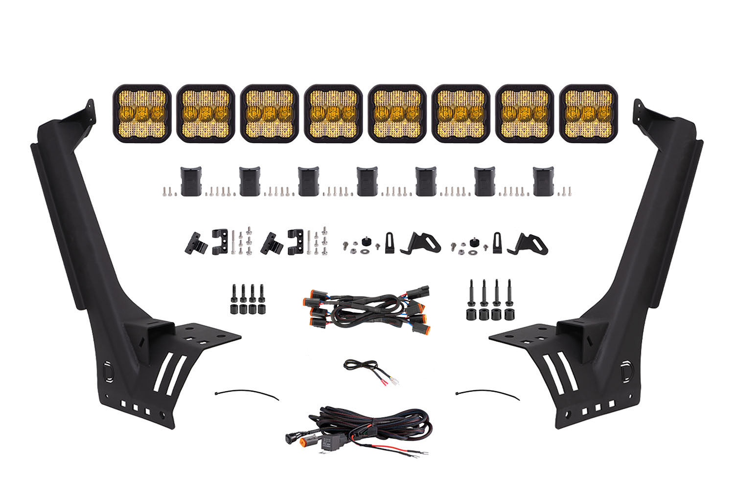 Jeep JL SS5 Sport CrossLink Windshield Yellow Combo Lightbar Kit