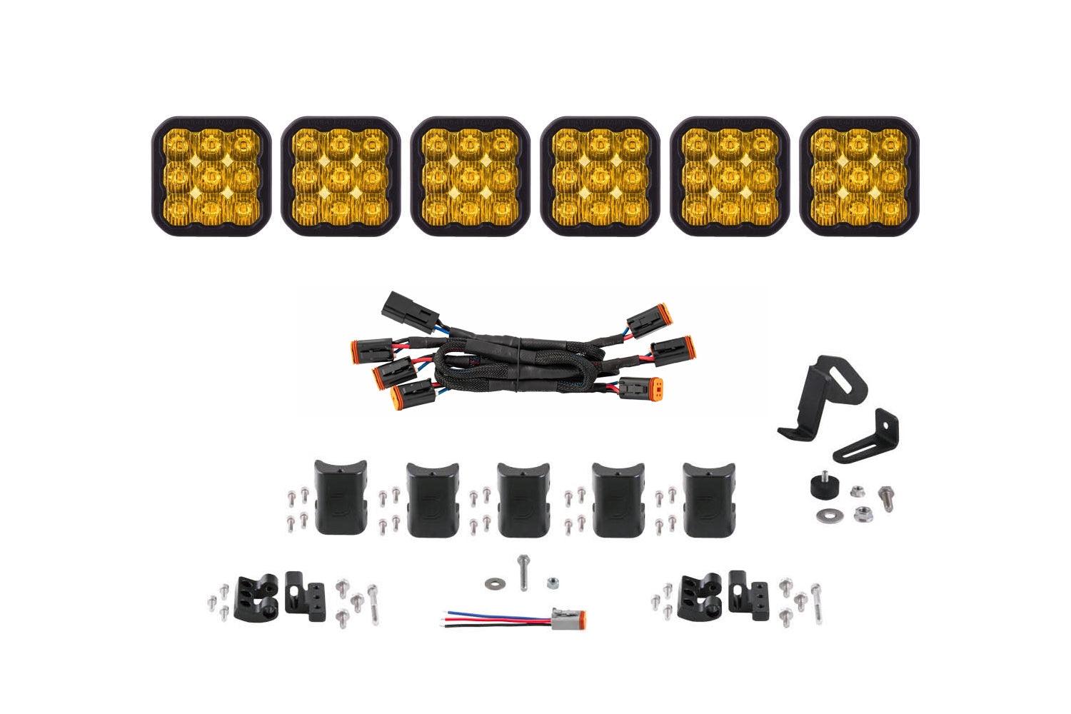 SS5 Sport Universal CrossLink 6-Pod Lightbar Yellow Driving