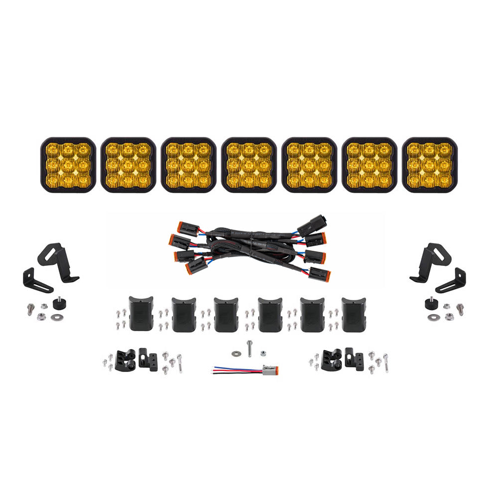 SS5 Sport Universal CrossLink 7-Pod Lightbar Yellow Driving