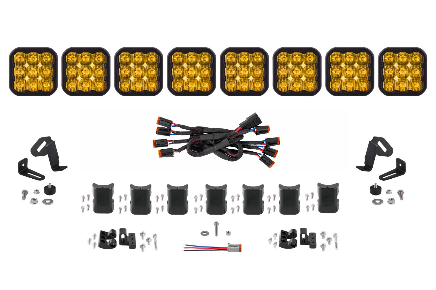 SS5 Sport Universal CrossLink 8-Pod Lightbar Yellow Driving