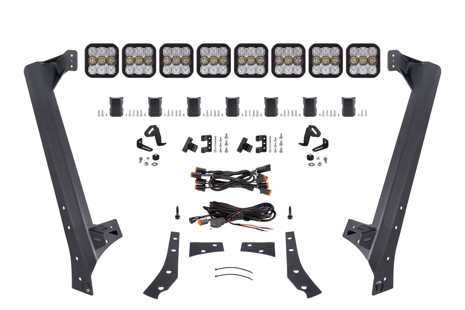 Jeep JK SS5 Sport CrossLink Windshield White Combo Lightbar Kit