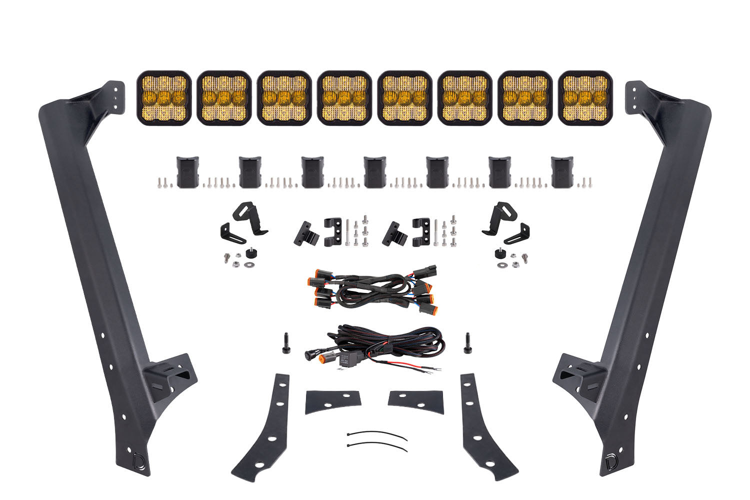 Jeep JK SS5 Sport CrossLink Windshield Yellow Combo Lightbar Kit