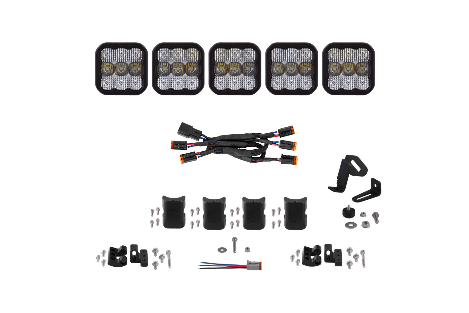 SS5 Pro Universal CrossLink 5-Pod Lightbar White Combo