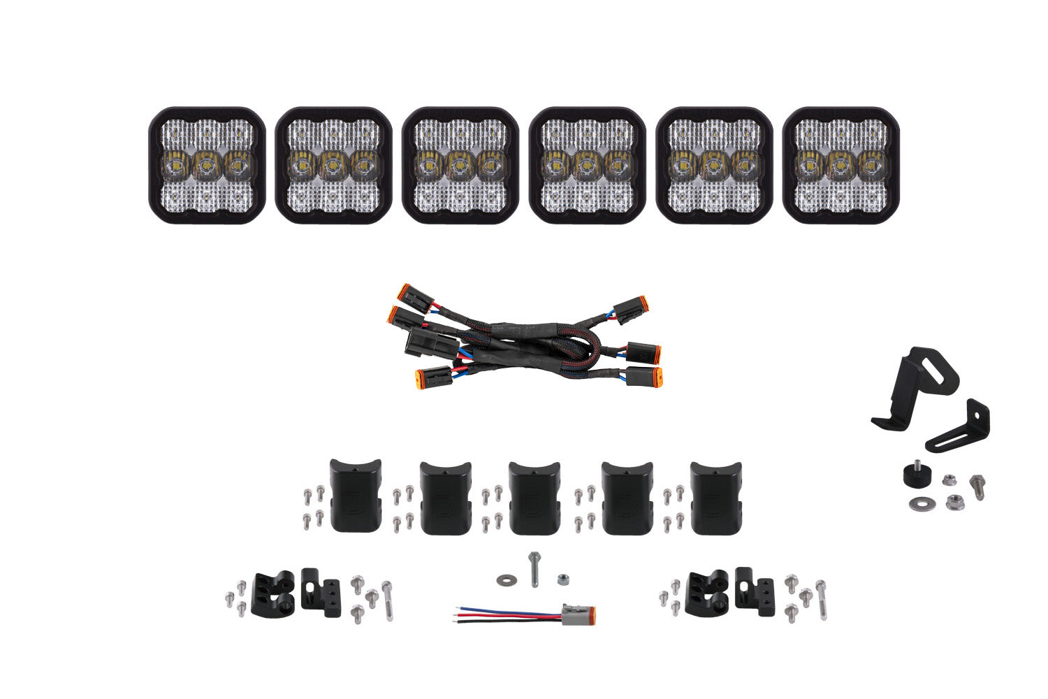 SS5 Pro  Universal CrossLink 6-Pod Lightbar White Combo