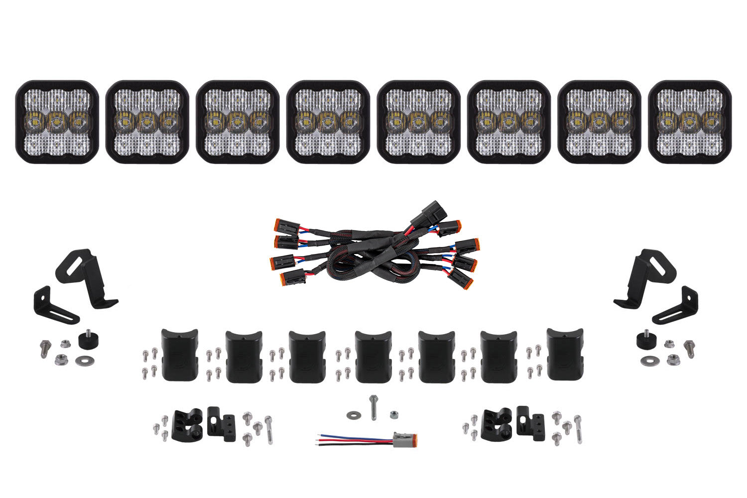SS5 Pro Universal CrossLink 8-Pod Lightbar White Combo