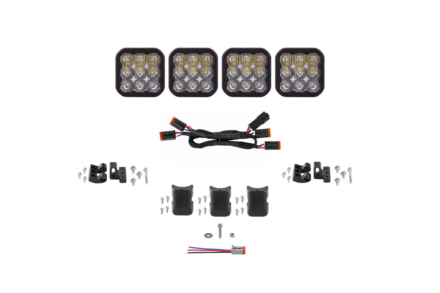 SS5 Pro Universal CrossLink 4-Pod Lightbar White Driving