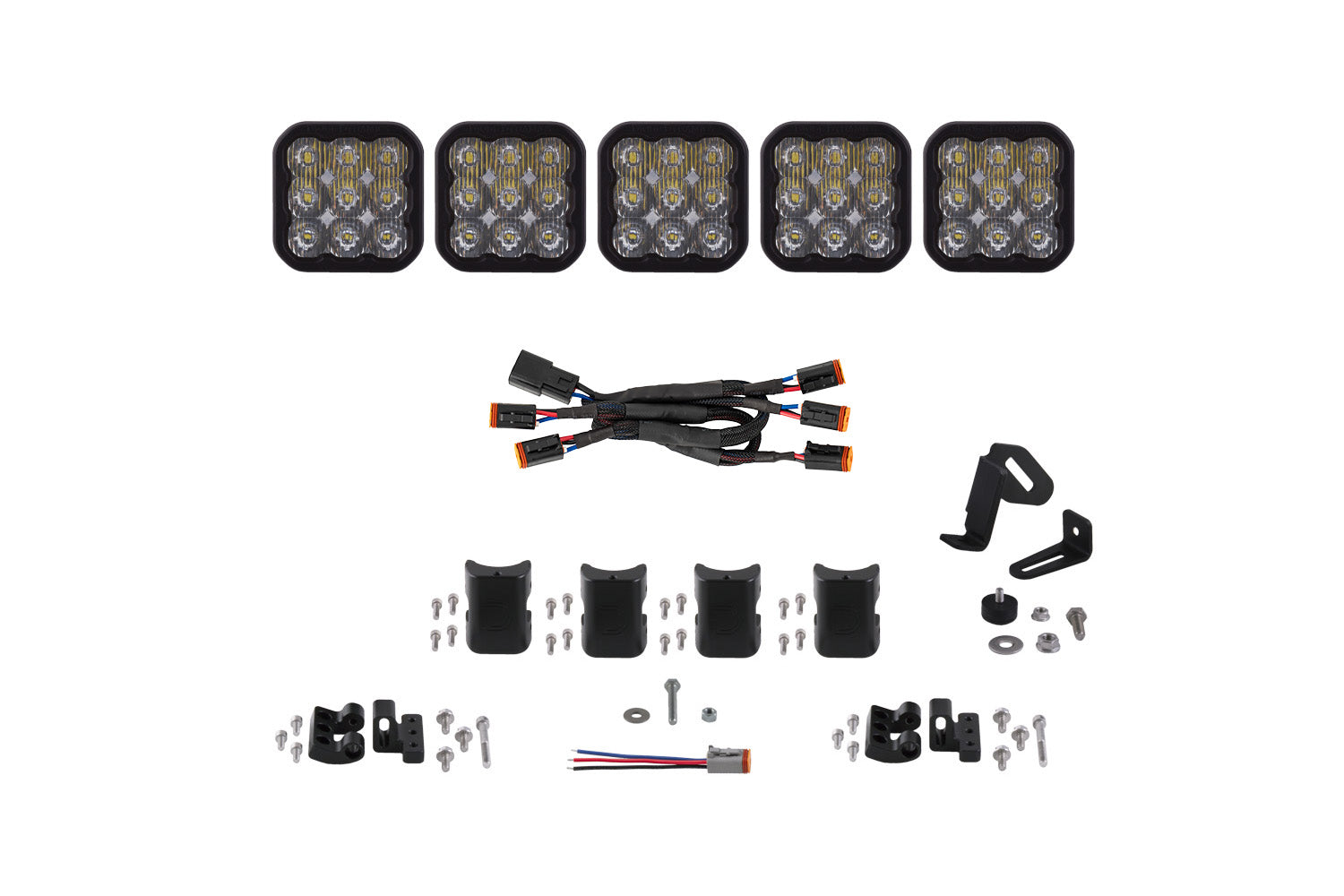 SS5 Pro Universal CrossLink 5-Pod Lightbar White Driving