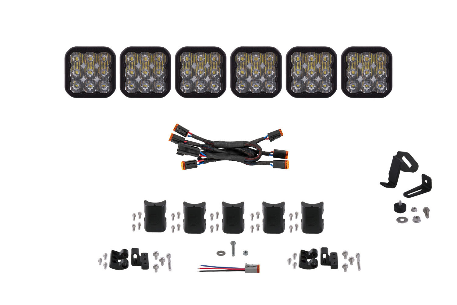 SS5 Pro Universal CrossLink 6-Pod Lightbar White Driving