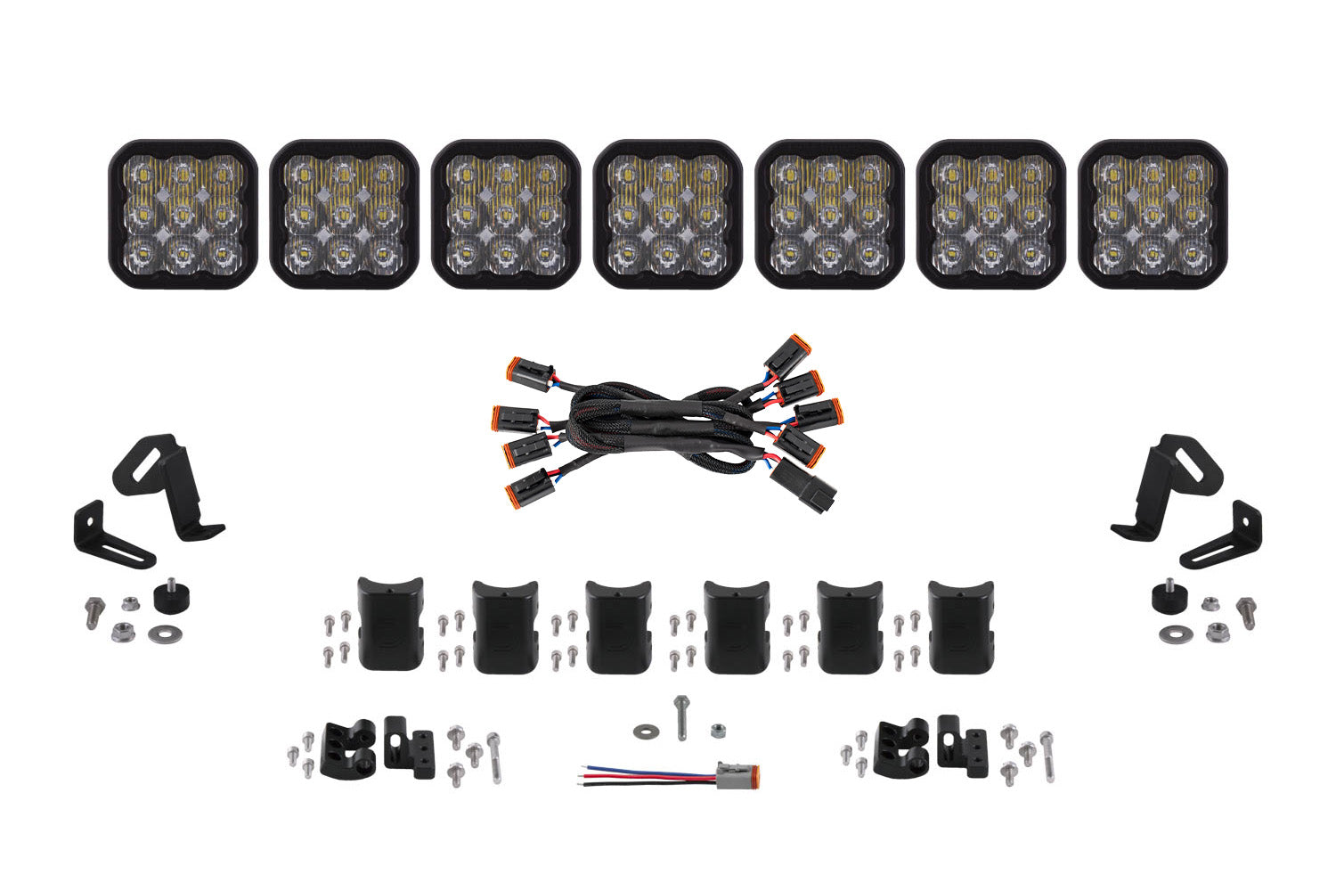SS5 Pro Universal CrossLink 7-Pod Lightbar White Driving