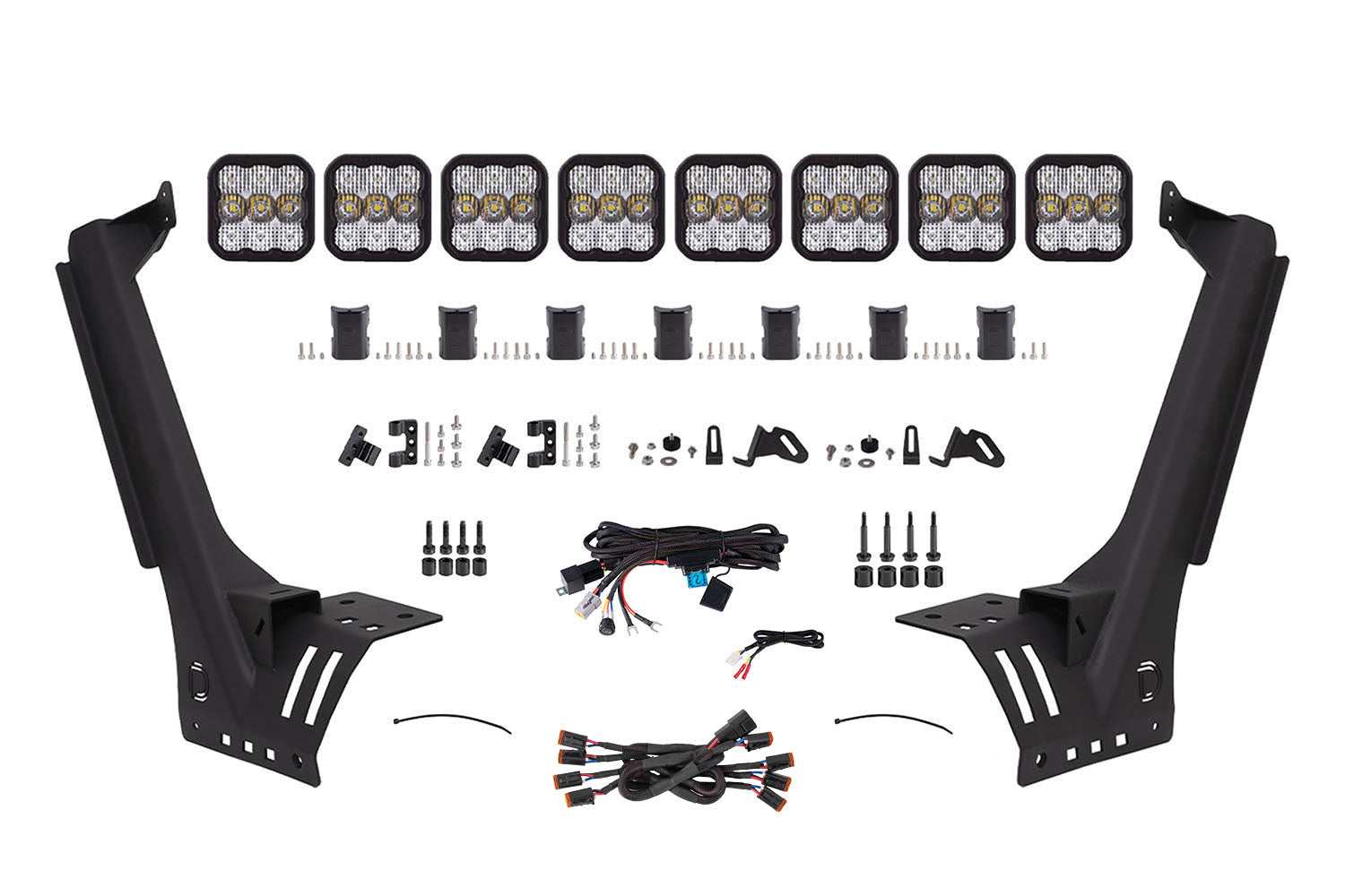 Jeep JL SS5 Pro CrossLink Windshield White Combo Lightbar Kit