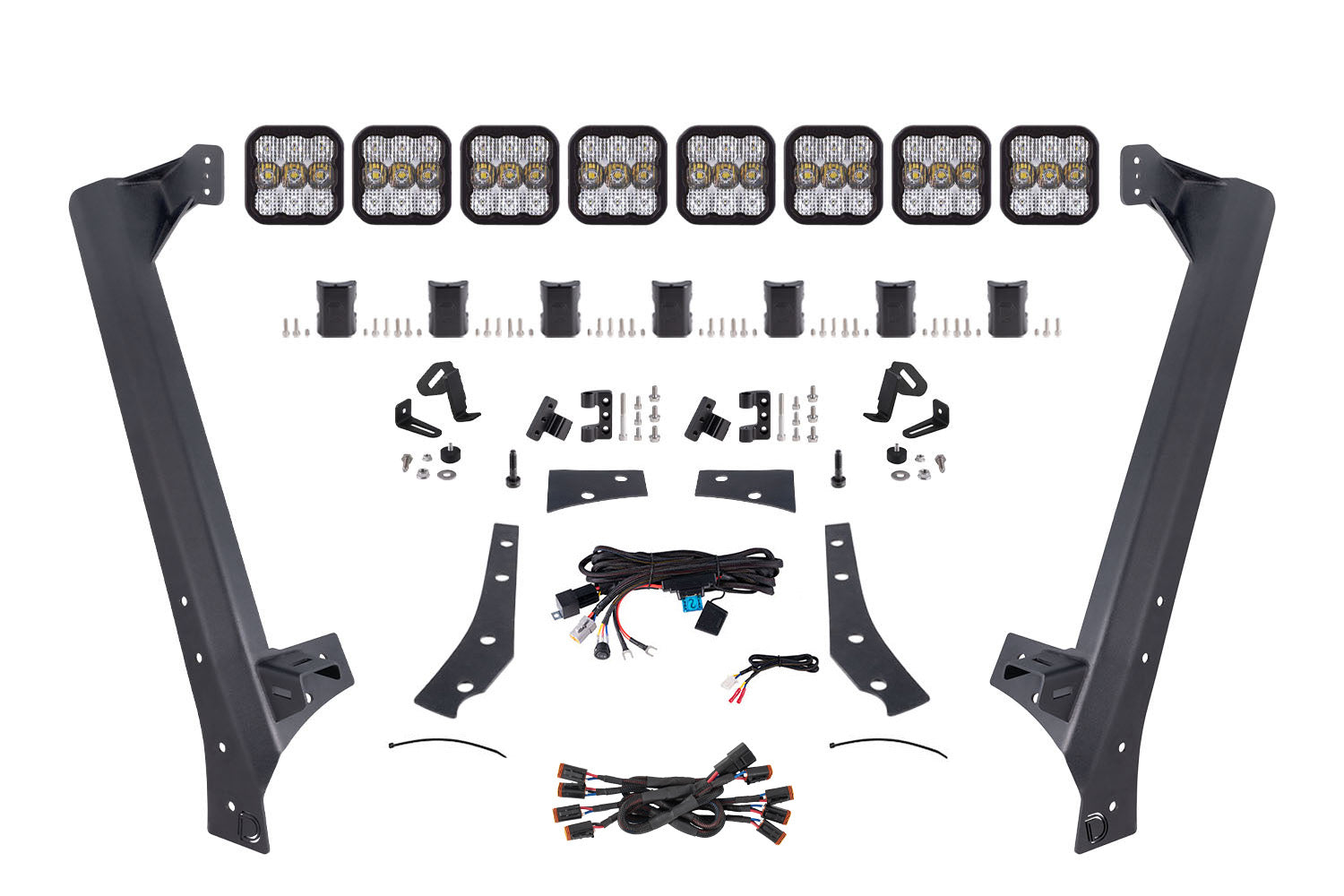 Jeep JK SS5 Pro CrossLink Windshield White Combo Lightbar Kit