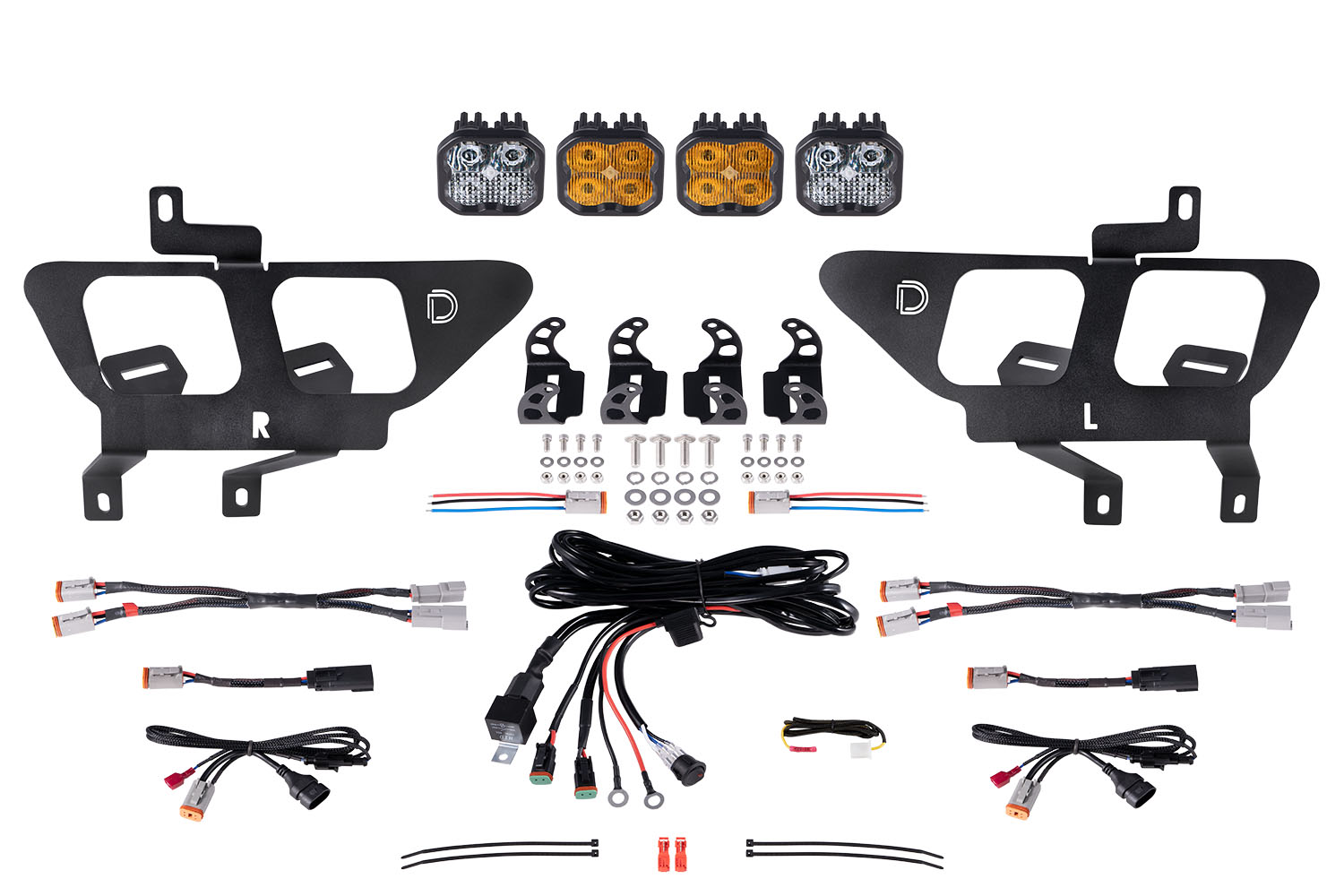 SS3 LED Fog Pocket Kit for 2021-2023 Ford F-150  Yellow Max