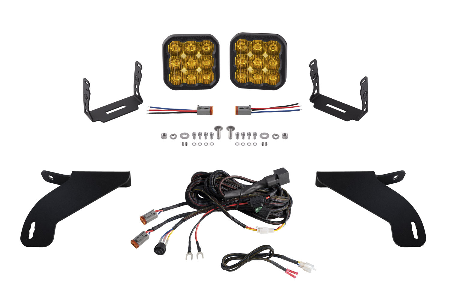 SS5 Bumper LED Pod Light Kit for 2021-2023 Ford F-150  Pro Yellow Driving