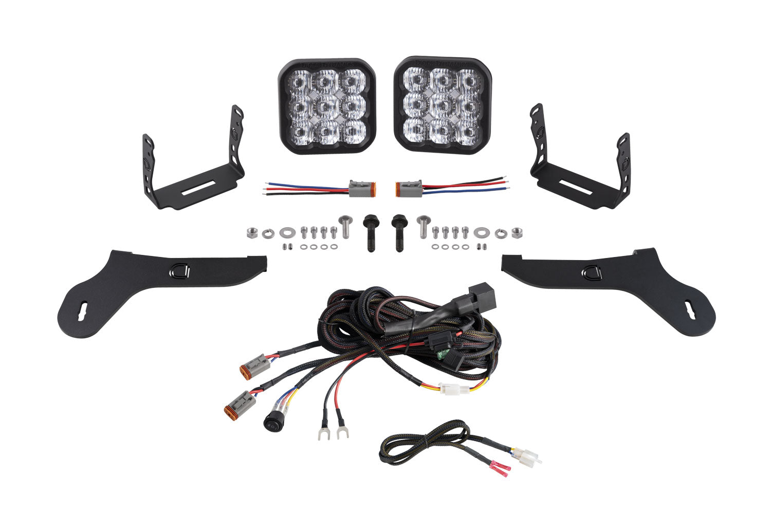 SS5 Bumper LED Pod Light Kit for 2017-2020 Ford Raptor  Sport White Driving
