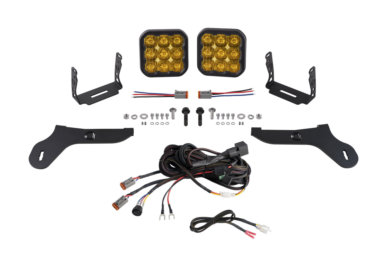 SS5 Bumper LED Pod Light Kit for 2017-2020 Ford Raptor  Sport Yellow Driving