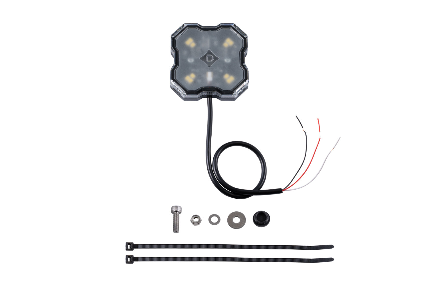 Stage Series Single-Color LED Rock Light  White Diffused Bare Wire (one)