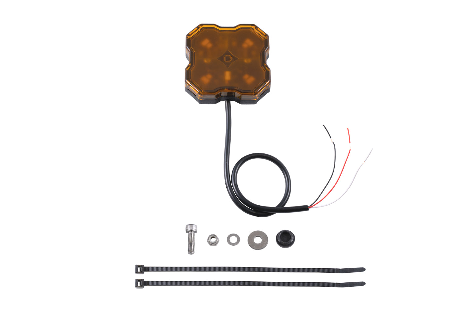 Stage Series Single-Color LED Rock Light  Amber Bare Wire (one)