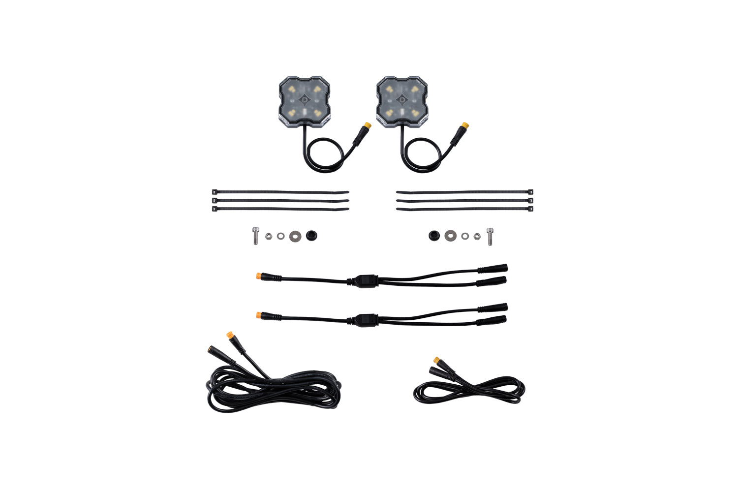 Stage Series Single-Color LED Rock Light  White Diffused M8 (2-pack)