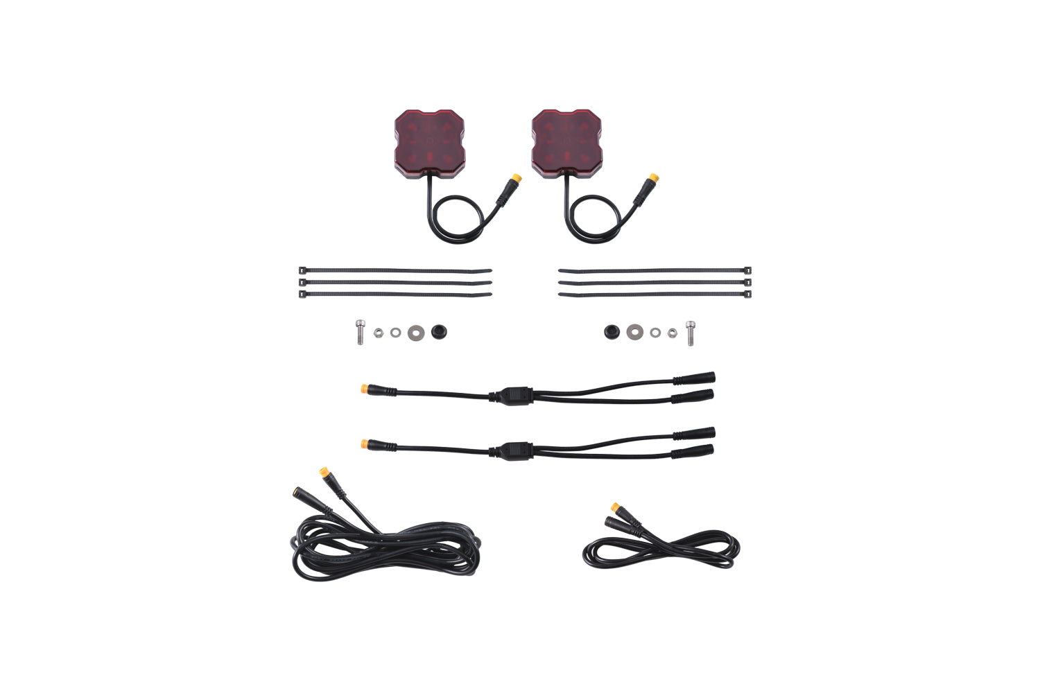 Stage Series Single-Color LED Rock Light  Red M8 (2-pack)