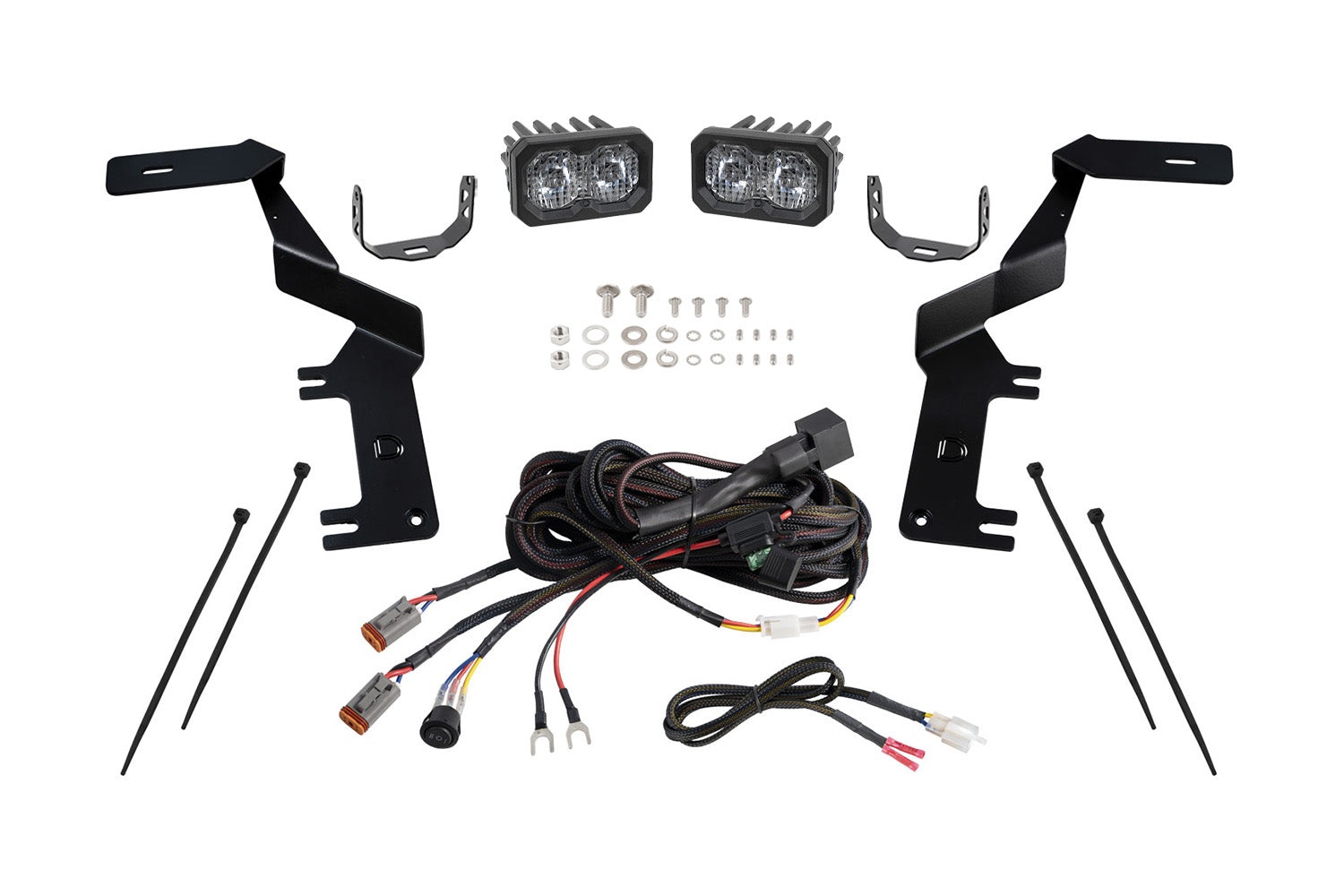Stage Series Ditch Light Kit for 2017-2022 Ford Super Duty C2 2.0 Sport White Combo/Driving