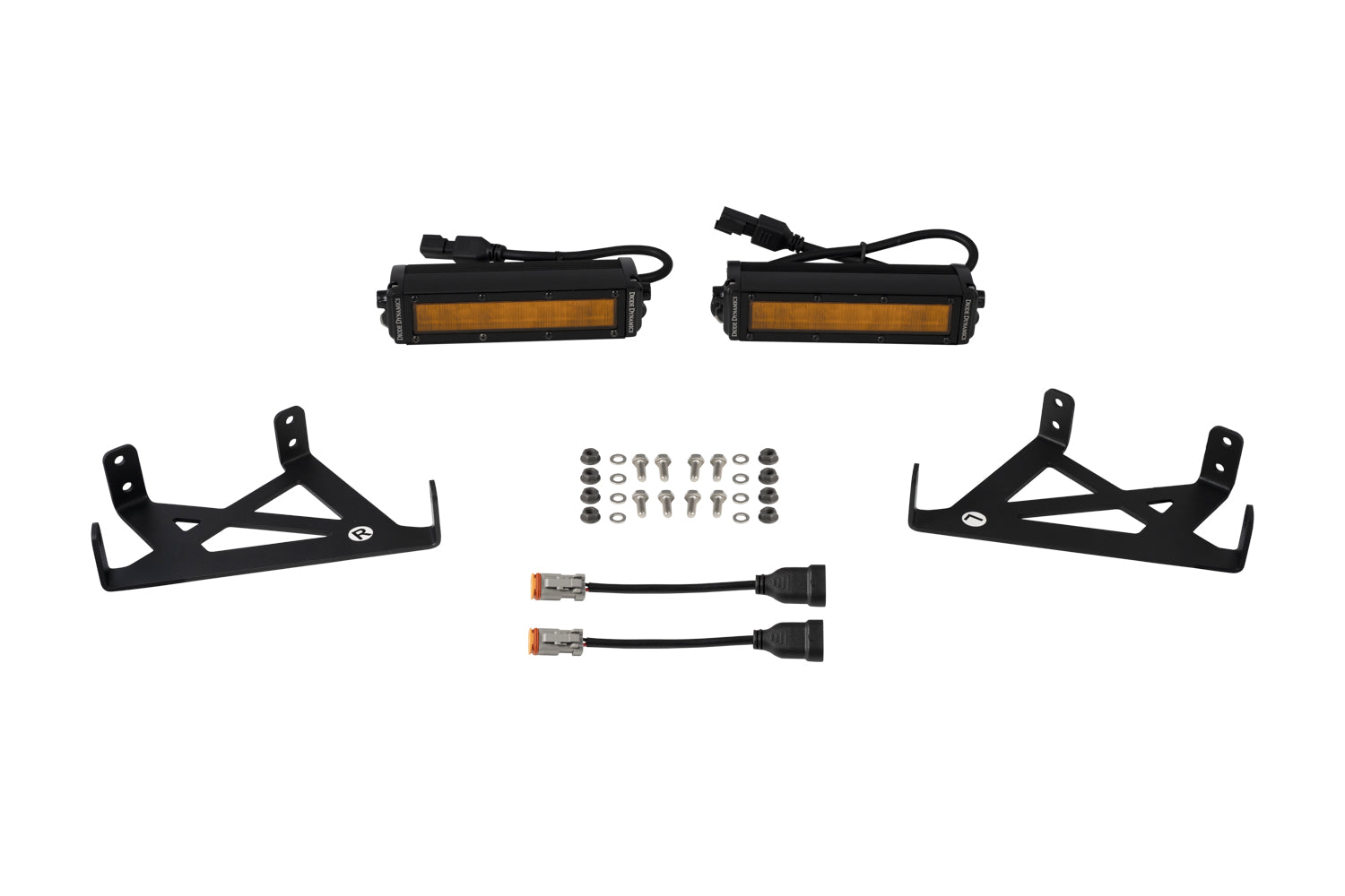 SS6 LED Fog Light Kit for 2020-2022 Ford Super Duty  Amber Wide