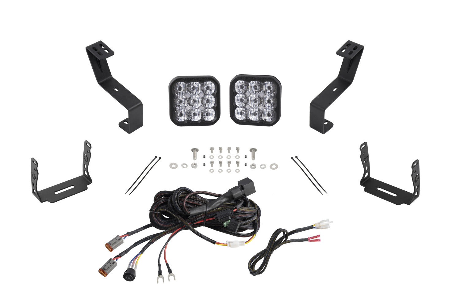 SS5 Bumper LED Pod Light Kit for 2019-2024 Ram  Sport White Driving