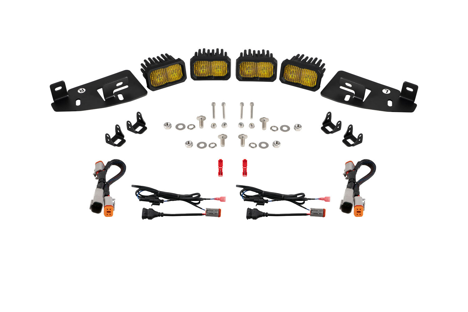 SSC2 LED Fog Pocket Kit for 2019-2024 Ram  Yellow Sport