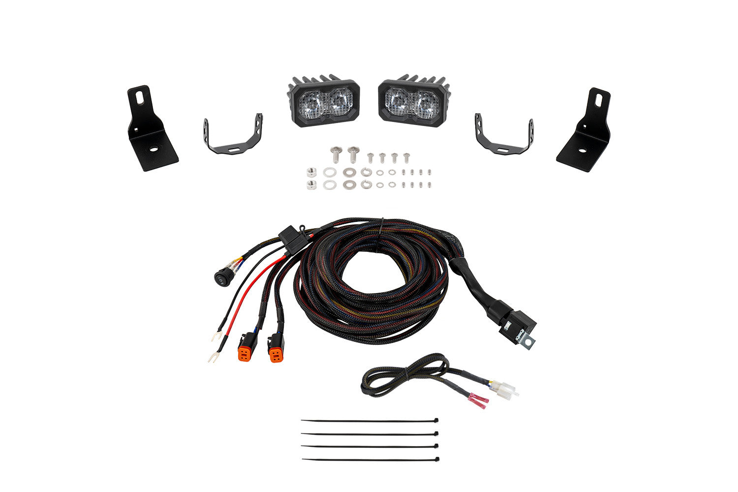 Stage Series Ditch Light Kit for 2022+ Ford Maverick C2 2.0 Pro White Combo/Driving