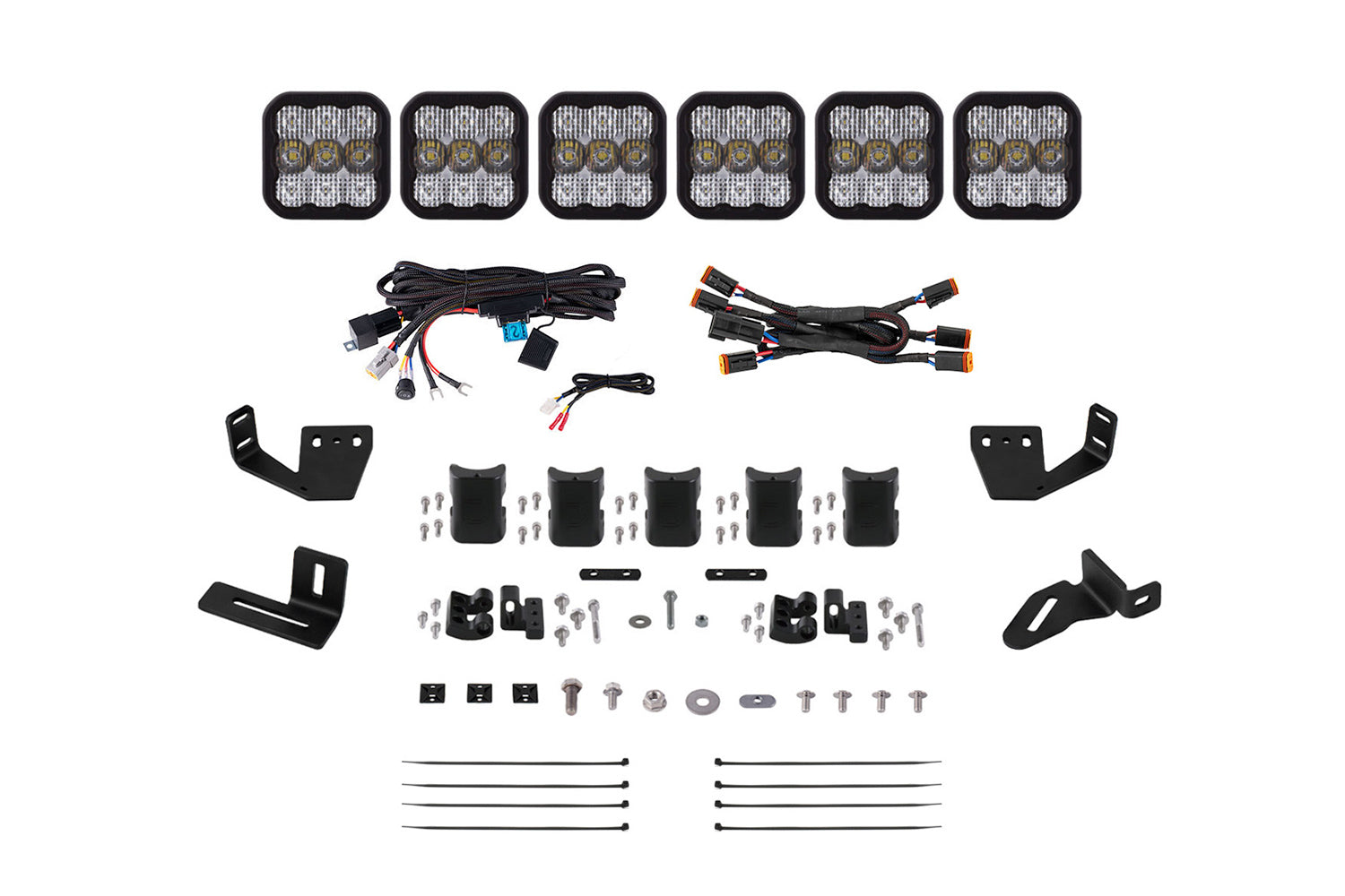 SS5 6-Pod CrossLink Mounting Kit for Prinsu/Sherpa Roof Racks  Pro White Combo