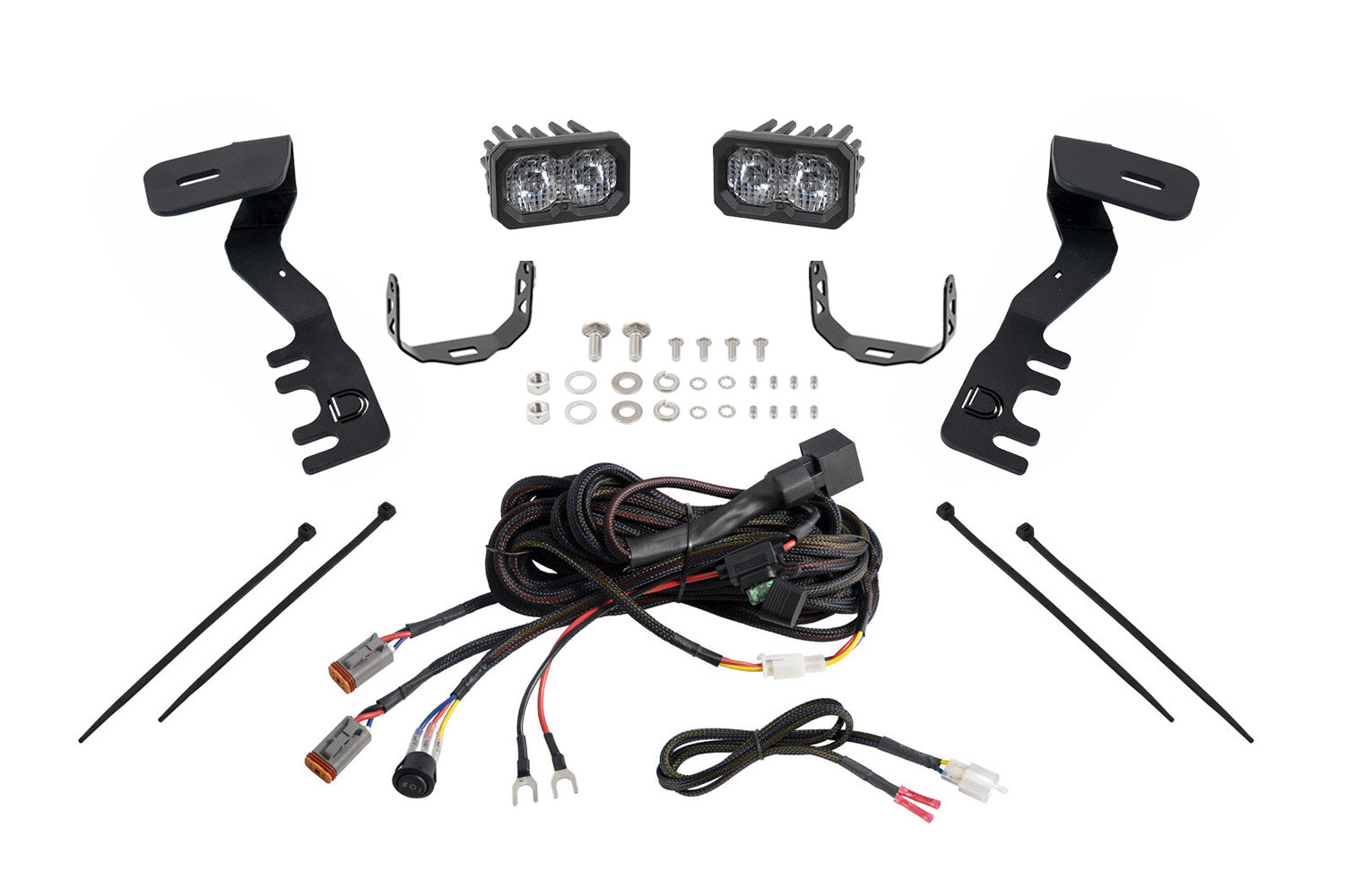C2 2.0 LED Ditch Light Kit for Toyota Tacoma/4Runner Pro White Combo/Driving